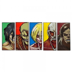 5 Styles Attack on Titan/Shingeki No Kyojin Cartoon Pin Anime Alloy Brooch