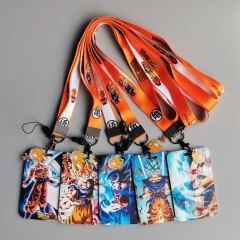18 Styles Dragon Ball Z Cartoon Anime Phone Strap Lanyard Card Holder Bag