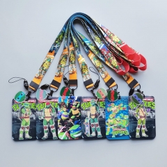 6 Styles Teenage Mutant Ninja Turtles Cartoon Anime Phone Strap Lanyard Card Holder Bag