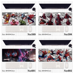 80*30*0.3cm 4 Styles Marvel Comics Spider Man Deadpool Cartoon Anime Mouse Pad
