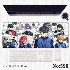 80*30*0.3cm 2 Styles Blue Lock Cartoon Anime Mouse Pad