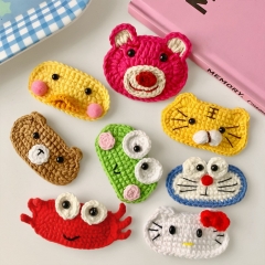 8 Styles Sanrio Hello Kitty/Doraemon/Lots-o'-Huggin' Bear Cartoon Anime Knitted Hair Clip Hairpin