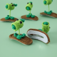 Plants vs. Zombies Cartoon Anime Knitted Hair Clip Hairpin