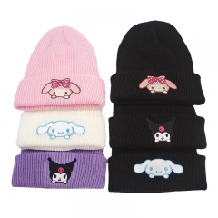 37 Styles Sanrio Kuromi My Melody Lilo & Stitch Unisex Fashion Warm Cartoon Character Anime Knitted Hat