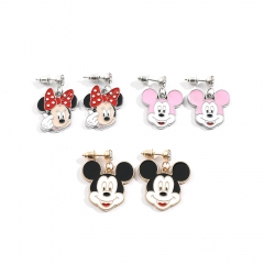 3 Styles Mickey Minnie Mouse Cartoon Anime Alloy Earrings