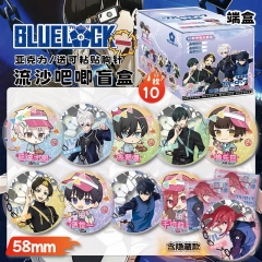 58mm Blue Lock Cartoon Surprise Blind Box Pin Anime Acrylic Brooch