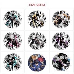 9 Styles Blue Lock Cartoon Decoration Anime Wall Clock