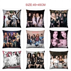45*45cm 10 Styles K-POP BLACKPINK Cartoon Two Sides Anime Pillow
