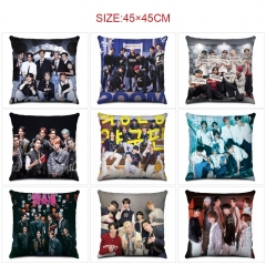 45*45cm 10 Styles K-POP Stray Kids Cartoon Two Sides Anime Pillow