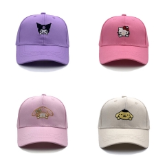52-54CM 6 Styles Sanrio Kuromi My Melody Cinnamoroll Cartoon Baseball Cap Anime Hat