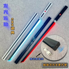 （With Light ) 4 Styles 100CM Led Naruto Anime Wooden Sword Weapon Katana