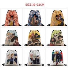 10 Styles 39*32CM Jujutsu Kaisen Anime Cartoon Drawstring Bag