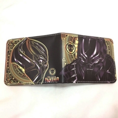 2 Styles Black Panther Cartoon PU Purse Anime Short Wallet