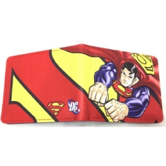 Superman Cartoon PU Purse Anime Short Wallet