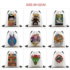 10 Styles 39*32CM Dragon Ball Z Anime Cartoon Drawstring Bag