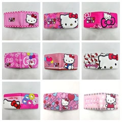 9 Styles Sanrio Hello Kitty Cartoon PU Purse Anime Short Wallet