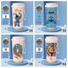龙猫  史迪仔，星际宝贝 白色不锈钢咖啡杯