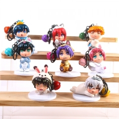 8pcs/set 7.7cm Blue Lock Cartoon Surprise Blind Box Anime PVC Figure Keychain