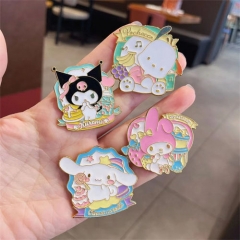 5 Styles Sanrio Hello Kitty Kuromi Cartoon Anime Brooch Badge