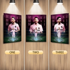 3 Styles Lionel Messi Cartoon Can Change Pattern Lenticular Flip Anime 3D Poster