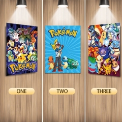 3 Styles Pokemon Cartoon Can Change Pattern Lenticular Flip Anime 3D Poster Anime 3D Poster