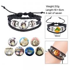 2 Styles (Replaceable Pattern) My Neighbor Totoro Cartoon Anime Bracelet Wristband