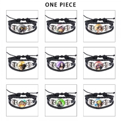 10 Styles One Piece Cartoon Anime Bracelet Wristband