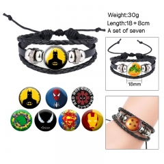 3 Styles (Replaceable Pattern) Marvel Comics Cartoon Anime Bracelet Wristband