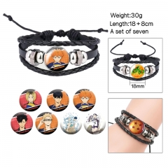 2 Styles (Replaceable Pattern) Haikyuu Cartoon Anime Bracelet Wristband