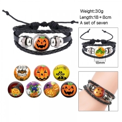 2 Styles (Replaceable Pattern) The Nightmare Before Christmas Cartoon Anime Bracelet Wristband