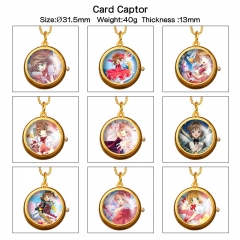 10 Styles Card Captor Sakura Cartoon Anime Alloy Watch Necklace