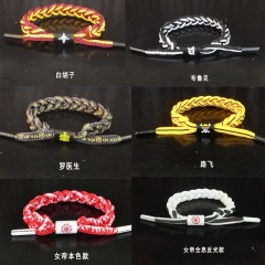 12 Styles One Piece Cartoon Woven Anime Bracelet Wristband