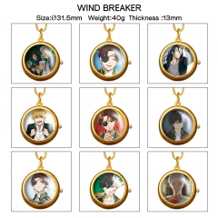 11 Styles Wind Breaker Cartoon Anime Alloy Watch Necklace
