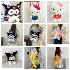 54 Styles Sanrio Kuromi Lilo & Stitch Toy Story Lotso Pokemon Anime Plush Bag