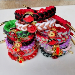 12 Styles Naruto Cartoon Woven Anime Bracelet Wristband