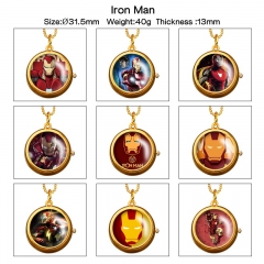 11 Styles Iron Man Cartoon Anime Alloy Watch Necklace