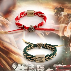 7 Styles Attack on Titan Cartoon Woven Anime Bracelet Wristband