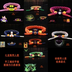 15 Styles Dragon Ball Z Cartoon Woven Anime Bracelet Wristband