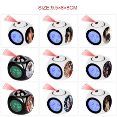 10 Styles Heaven Official's Blessing Cartoon LCD Anime White/Black Projection Alarm Clock (with Light)