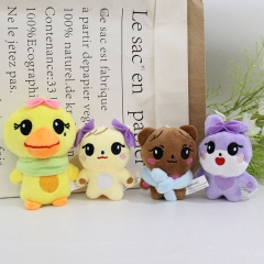 4 Styles 4-5Inch Cute Animal Cartoon Anime Plush Toy Pendant