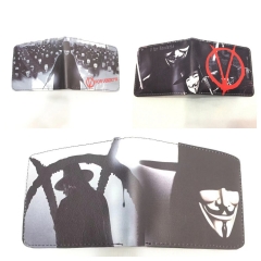 3 Styles V for Vendetta Cartoon PU Purse Anime Short Wallet