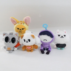 5 Styles 4 Inch Cute Cartoon Anime Plush Bag