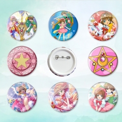 17 Styles 58mm Card Captor Sakura Cartoon Pin Anime Tinplate Brooch