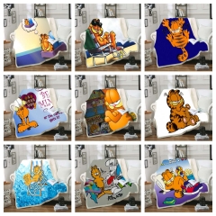 37 Styles 3 Sizes Garfield Double Layer One Side Anime Blanket