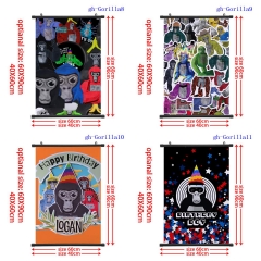 2 Sizes 7 Styles Gorilla Tag Cartoon Wall Scrolls Anime Wallscrolls