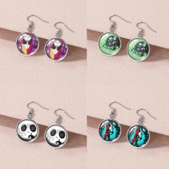 17 Styles The Nightmare Before Christmas Cartoon Anime Stainless Steel Earring