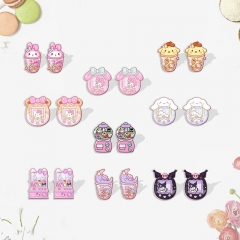 9 Styles Sanrio Kuromi Cartoon Anime Acrylic Earrings