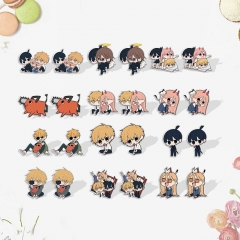 12 Styles Chainsaw Man Cartoon Anime Acrylic Earring