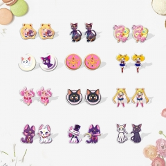 15 Styles Pretty Soldier Sailor Moon Cartoon Anime Earrings