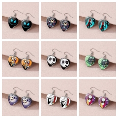 16 Styles The Nightmare Before Christmas Cartoon Anime Stainless Steel Earrings